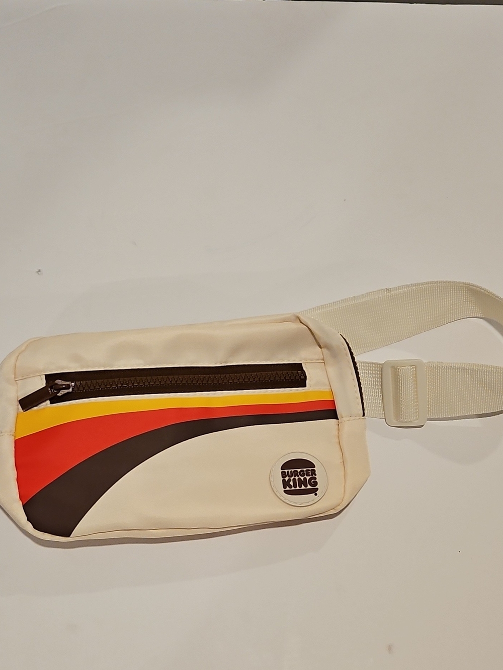 Burger King Retro Stripe Fanny Pack Belt Bag New Open Box Fast Food Collectible